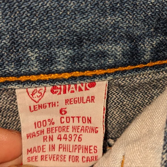 Vintage Giano High Rise 100% Cotton Cut Off Denim Skirt Size 6 - Picture 7 of 11
